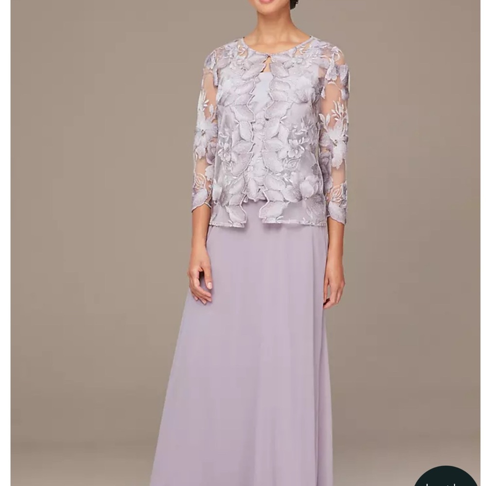 Alex Evenings Lilac Lace Dress